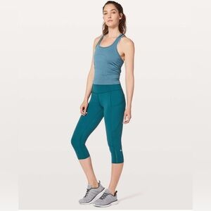 Lululemon Fast & Free Crop II *Nulux 19” in Dark Uniform Blue